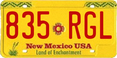 NM license plate 835RGL