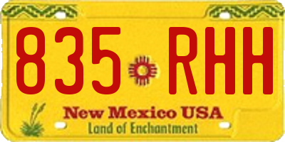 NM license plate 835RHH