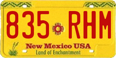 NM license plate 835RHM