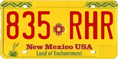 NM license plate 835RHR