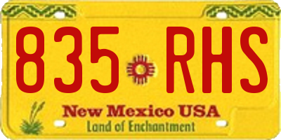 NM license plate 835RHS