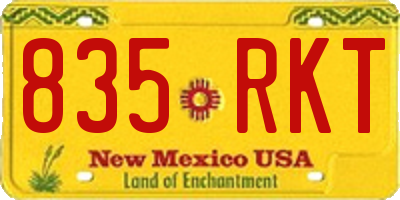 NM license plate 835RKT