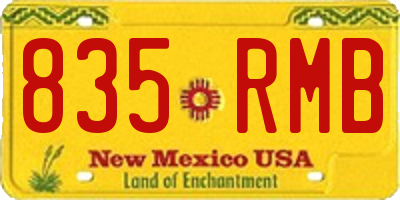 NM license plate 835RMB