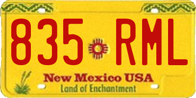 NM license plate 835RML