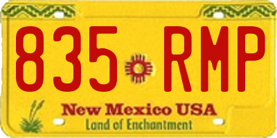 NM license plate 835RMP