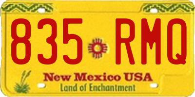 NM license plate 835RMQ