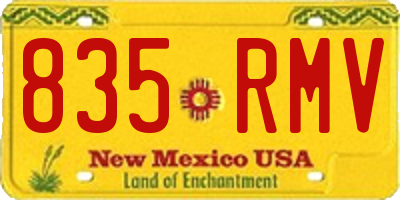 NM license plate 835RMV