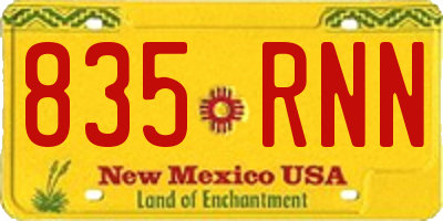 NM license plate 835RNN