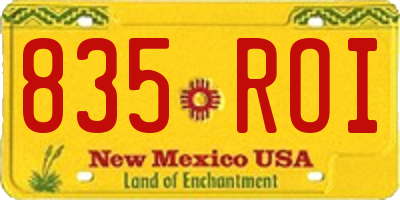 NM license plate 835ROI