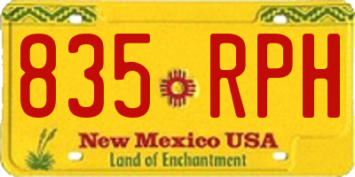 NM license plate 835RPH