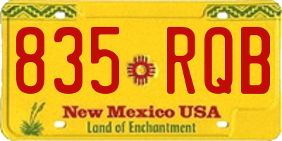 NM license plate 835RQB