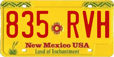 NM license plate 835RVH