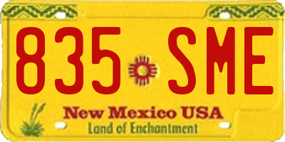NM license plate 835SME