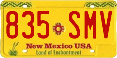 NM license plate 835SMV