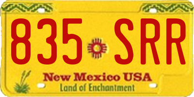 NM license plate 835SRR