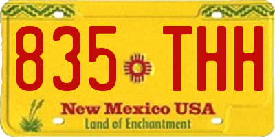 NM license plate 835THH
