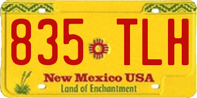NM license plate 835TLH