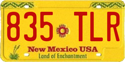 NM license plate 835TLR