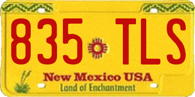 NM license plate 835TLS
