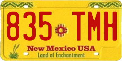 NM license plate 835TMH