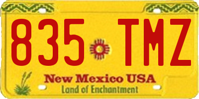 NM license plate 835TMZ