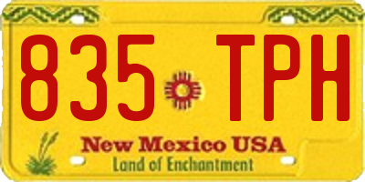 NM license plate 835TPH