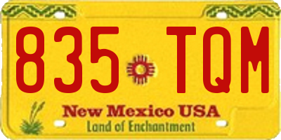 NM license plate 835TQM