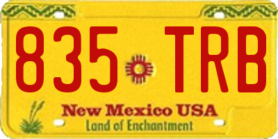 NM license plate 835TRB