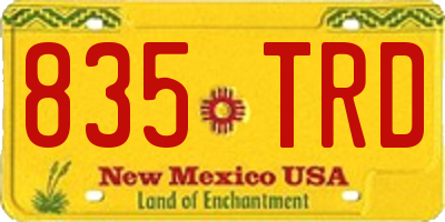 NM license plate 835TRD