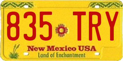 NM license plate 835TRY
