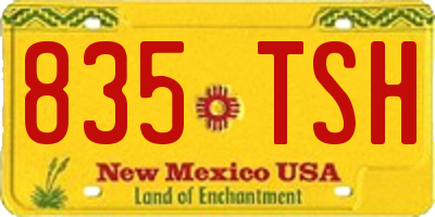 NM license plate 835TSH