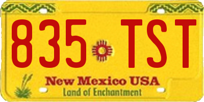 NM license plate 835TST