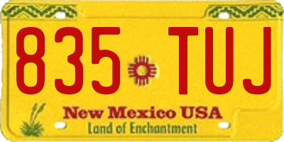 NM license plate 835TUJ