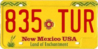 NM license plate 835TUR
