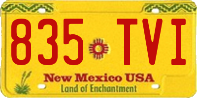 NM license plate 835TVI