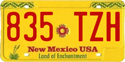 NM license plate 835TZH