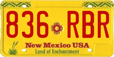 NM license plate 836RBR