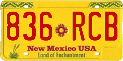 NM license plate 836RCB