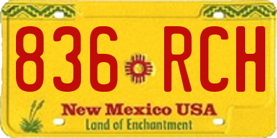 NM license plate 836RCH