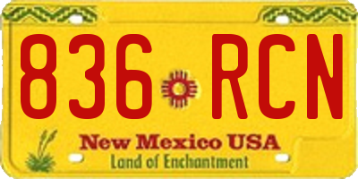 NM license plate 836RCN