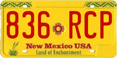 NM license plate 836RCP