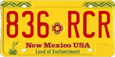 NM license plate 836RCR