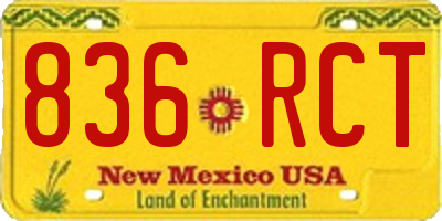 NM license plate 836RCT