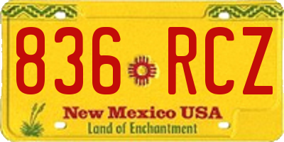 NM license plate 836RCZ