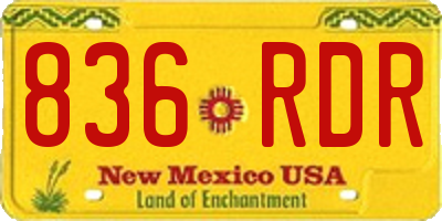 NM license plate 836RDR