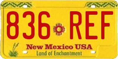 NM license plate 836REF