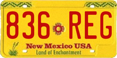 NM license plate 836REG
