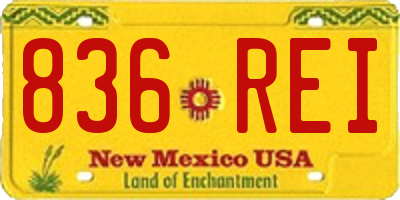 NM license plate 836REI