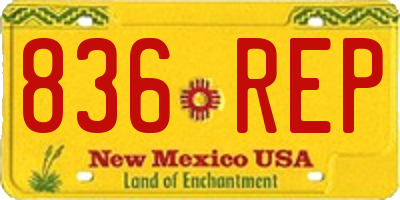 NM license plate 836REP