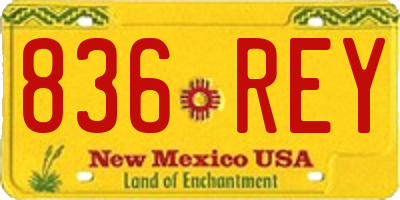 NM license plate 836REY